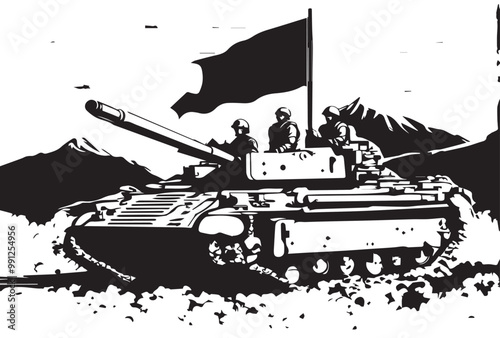 Military vector illustration army combat ambush grunge.