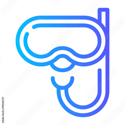 snorkeling gradient icon