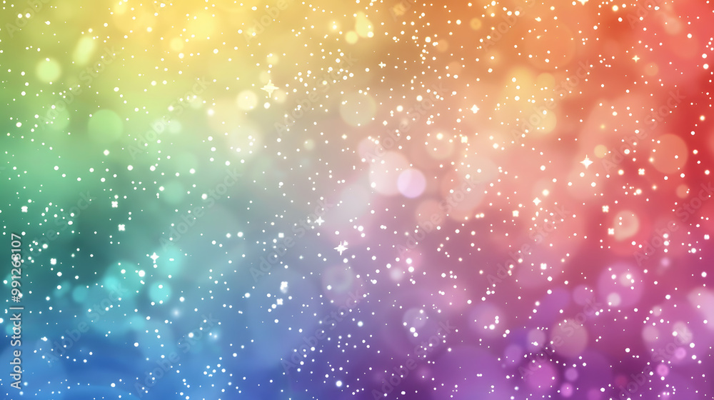 Fototapeta premium rainbow bokeh color light background looks very beautiful clouds