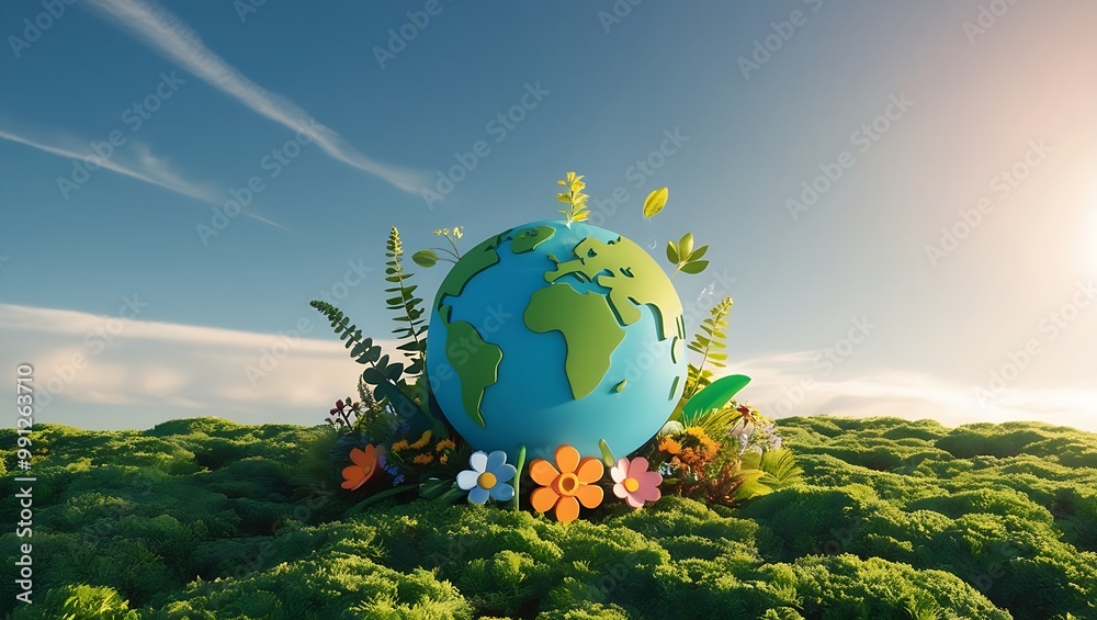 Vibrant Earth with Flourishing Flora Vibrant Earth with Flourishing Flora