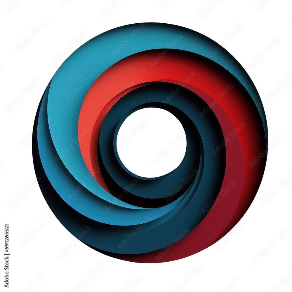 Abstract swirl design in red and blue colors Abstract swirl design in red and blue colors