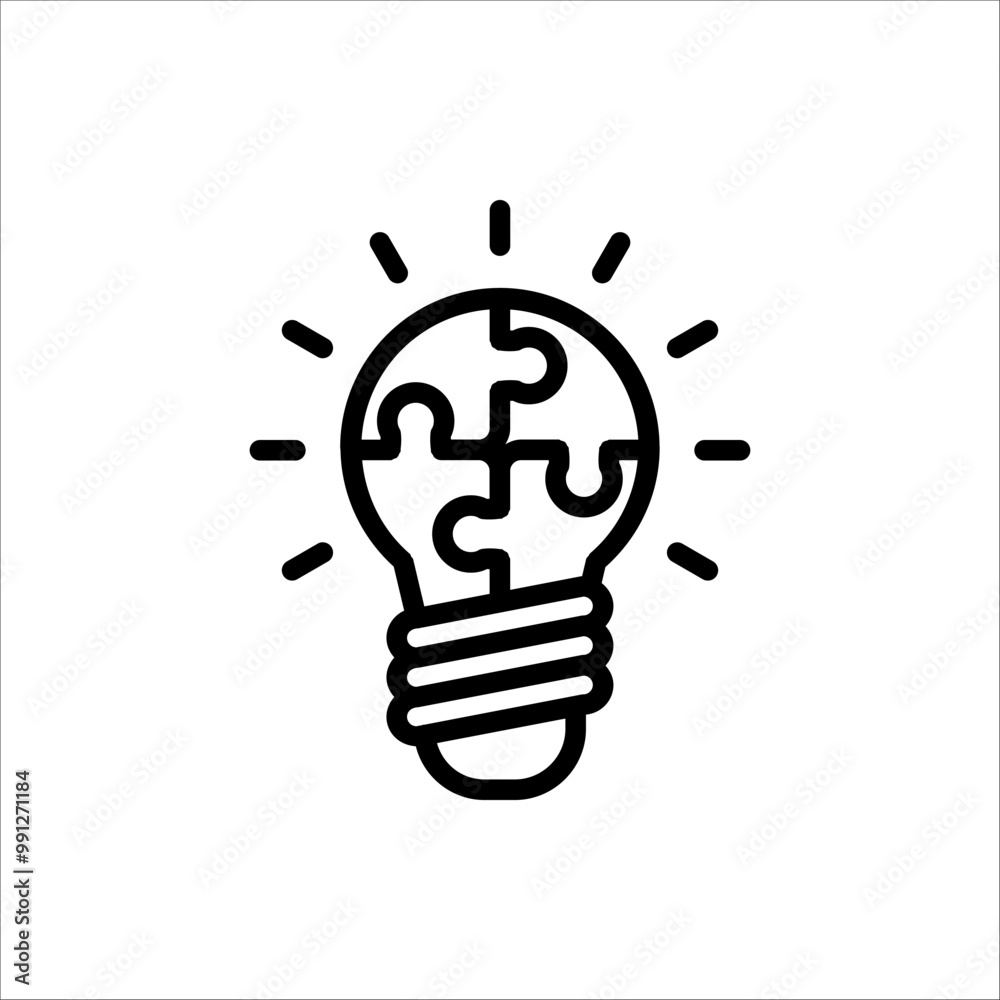 Problem Solving icon. Business line icon style. Vector illustration isolated on white background Problem Solving icon. Business line icon style. Vector illustration isolated on white background