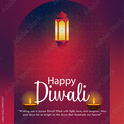 Happy Diwali post featuring wishes, suitable for social media: 