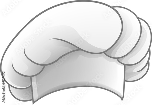 A chefs hat or chef cap cartoon icon illustration