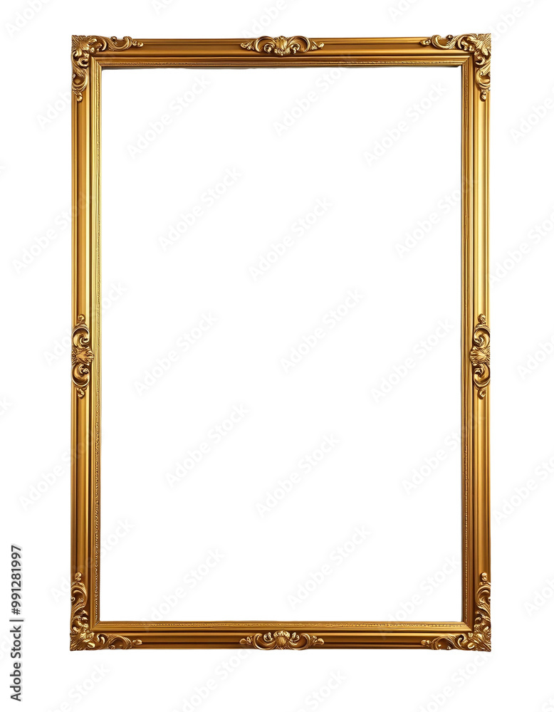golden frame simple and modern PNG golden frame simple and modern PNG