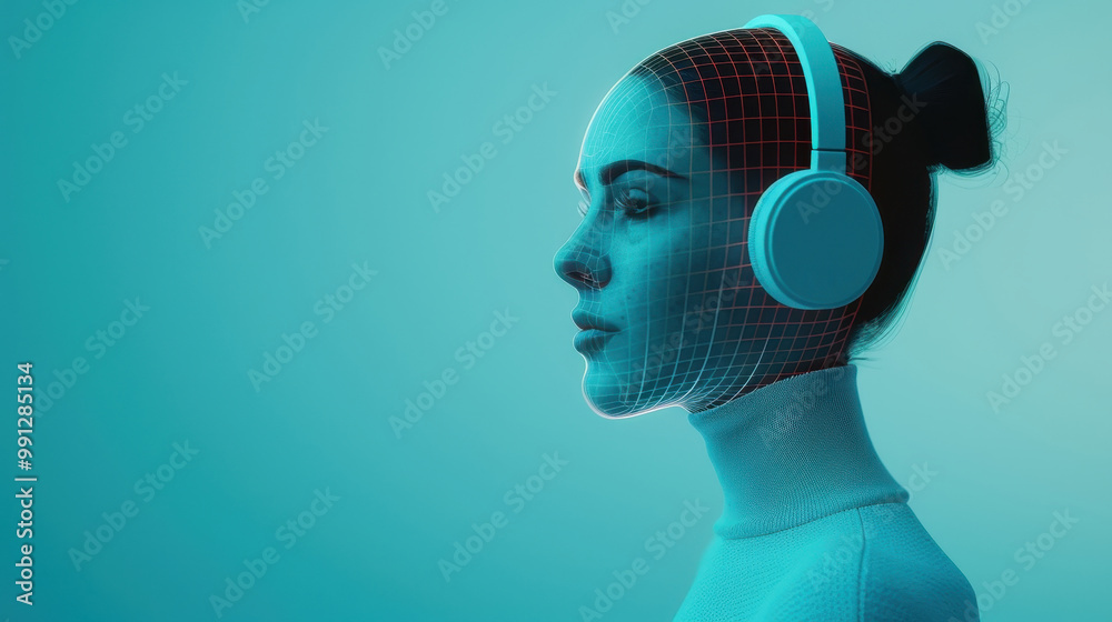 Gesture-Controlled E-Skin Headphones with Holographic Interface. 3D ...