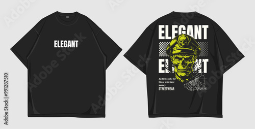 Oversize mockup design street wear elegant