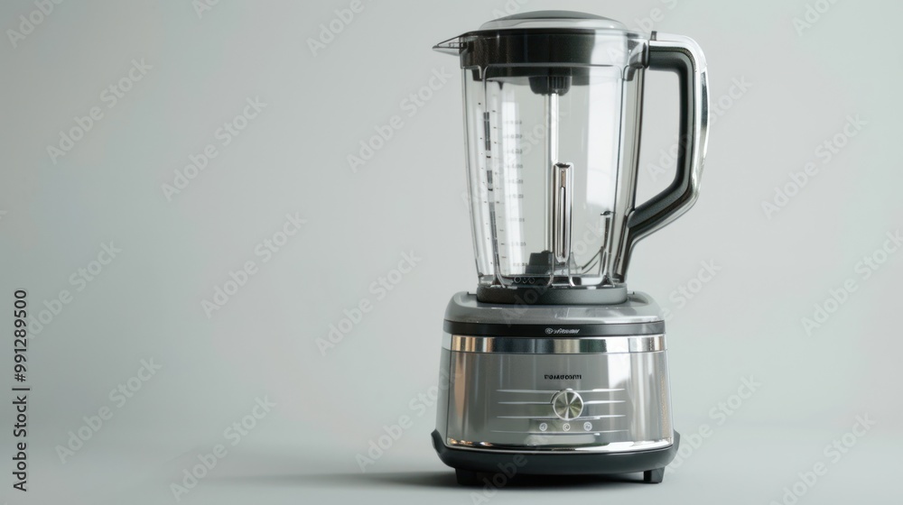 Stainless Steel Blender on Grey Background Stainless Steel Blender on Grey Background