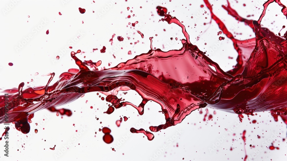 Red wine splash texture over white background Red wine splash texture over white background
