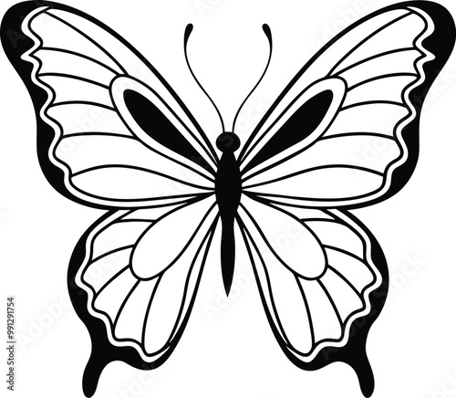 butterfly silhouette vector