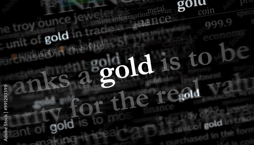 Gold headline titles media 3d illustration Gold headline titles media 3d illustration