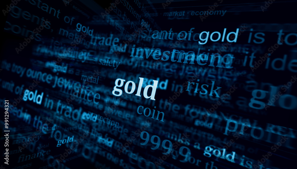 Gold headline titles media 3d illustration Gold headline titles media 3d illustration