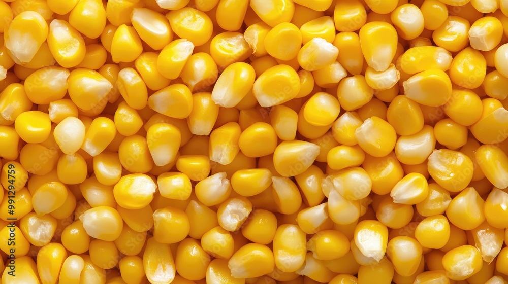 Fresh corn kernels arranged in a seamless, repeatable texture, perfect for food-related backgrounds or pattern Fresh corn kernels arranged in a seamless, repeatable texture, perfect for food-related backgrounds or pattern