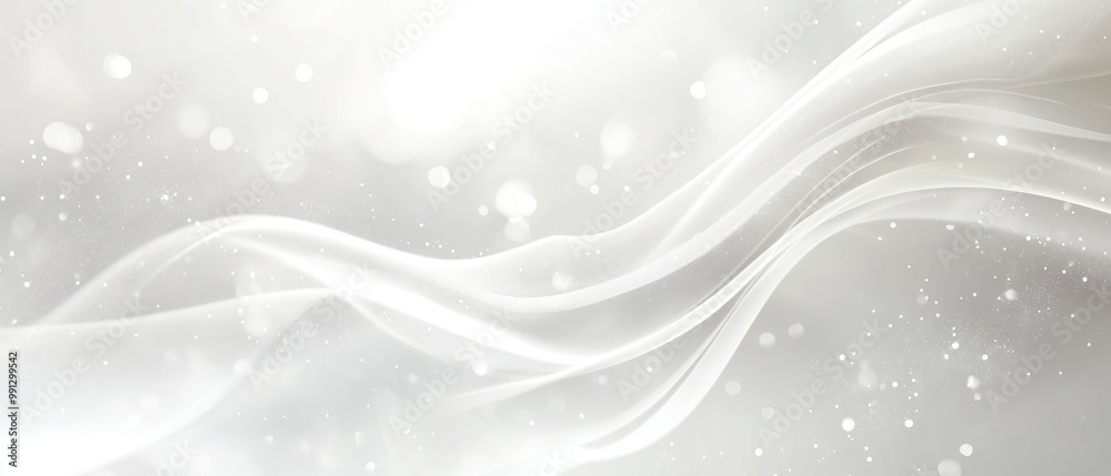 Abstract white wave light futuristic smooth modern design background wallpaper AI generated image