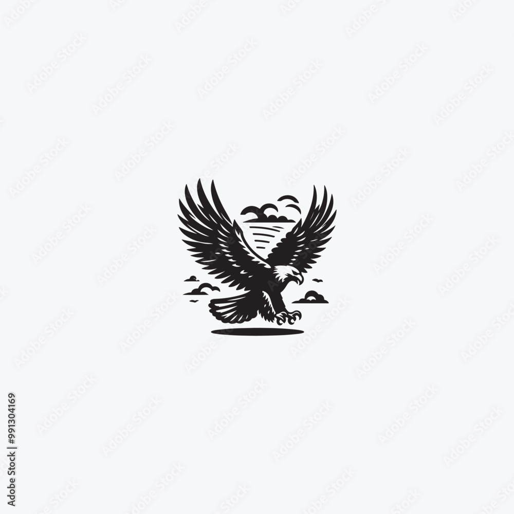 Obraz premium Flying Eagle vector image