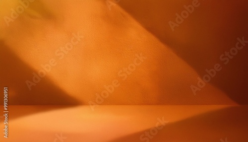 wall interior background, studio and backdrops show products mock-up. with shadow from window