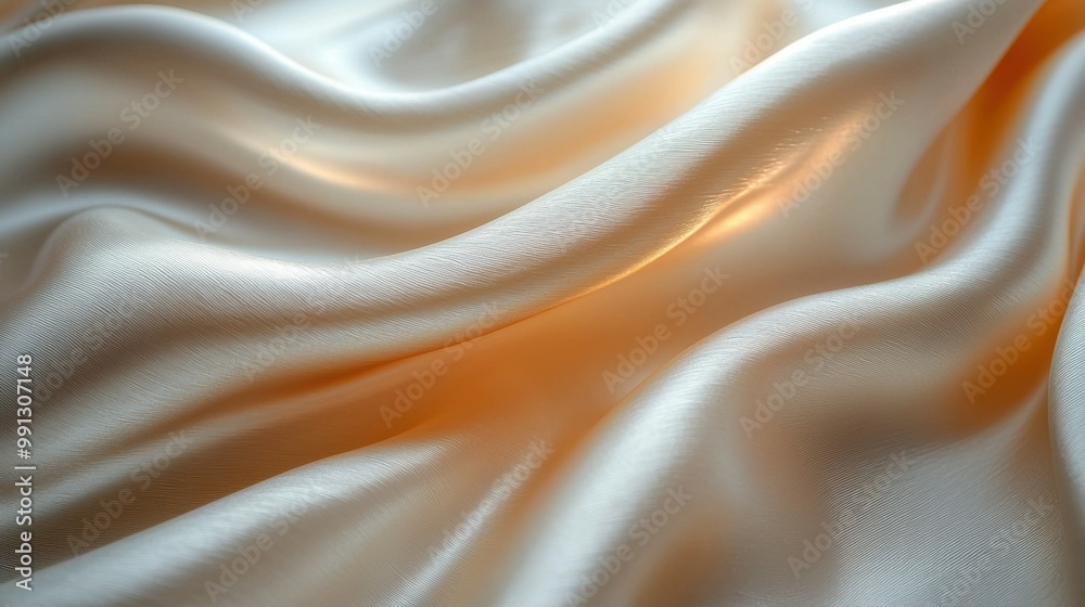 This image showcases the elegant draping of light silk fabric, highlighting its smooth texture and soft sheen. This image showcases the elegant draping of light silk fabric, highlighting its smooth texture and soft sheen.