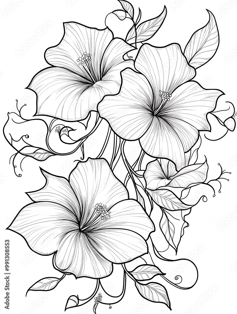 a drawing of flowers with a white background a drawing of flowers with a white background