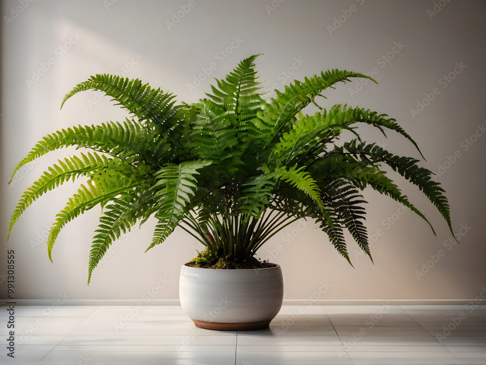 Obraz premium Fern Tree, Modern indoor plant isolate