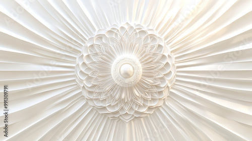 Ashoka Chakra cantered on a background of saffron, white, and green waves, with a soft, radiant light