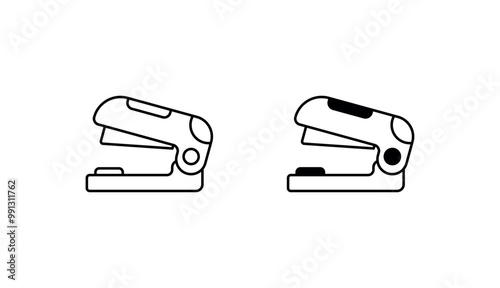 Stapler icon design with white background stock illustration