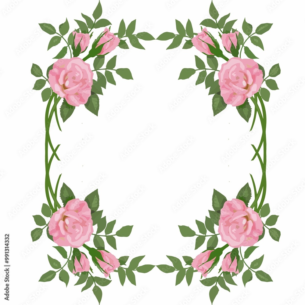 frame of flowers seamless pattern with birds and flowers frame of flowers seamless pattern with birds and flowers