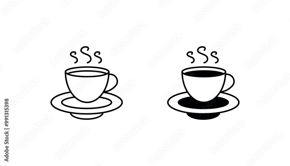 Tea Cup icon design with white background stock illustration Tea Cup icon design with white background stock illustration