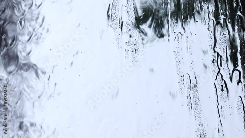 rain on the window glass