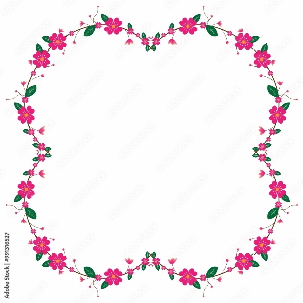 frame of flowers seamless pattern with birds and flowers frame of flowers seamless pattern with birds and flowers