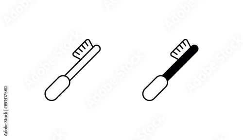 Brush icon design with white background stock illustration