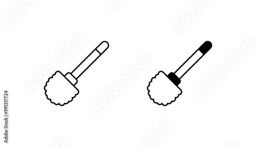 Toilet brush icon design with white background stock illustration