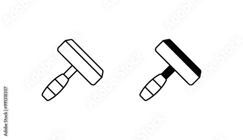 Window wiper icon design with white background stock illustration