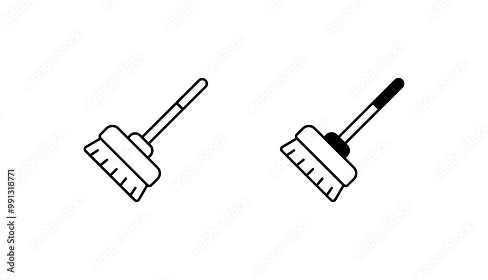 Mop icon design with white background stock illustration Mop icon design with white background stock illustration