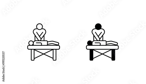 CPR icon design with white background stock illustration