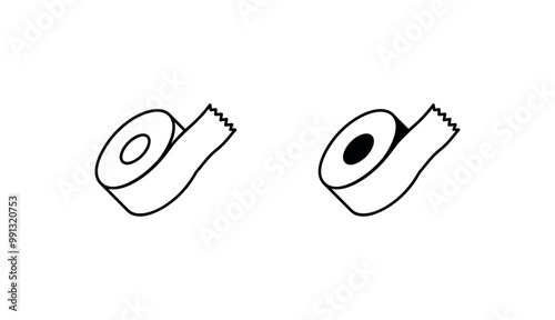 Reflective Stripes icon design with white background stock illustration