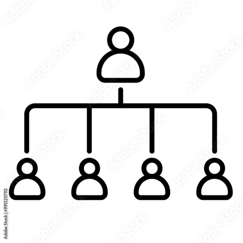 Oganization Icon, team Work Bussines