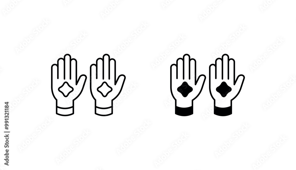 Anti-Cut Gloves icon design with white background stock illustration Anti-Cut Gloves icon design with white background stock illustration