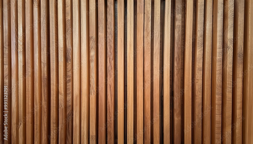Close-Up of Textured Wooden Wall with Vertical Grooves, Showcasing Natural Wood Grain and Warm Tones of Brown and Orange, Highlighting the Symmetry and Craftsmanship of Finely Carved Wooden Planks Close-Up of Textured Wooden Wall with Vertical Grooves, Showcasing Natural Wood Grain and Warm Tones of Brown and Orange, Highlighting the Symmetry and Craftsmanship of Finely Carved Wooden Planks
