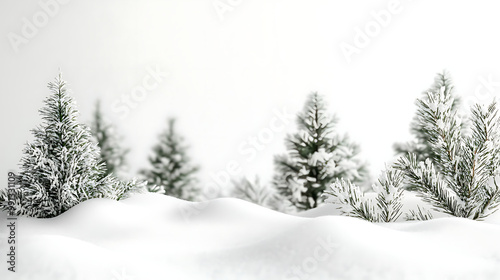 Clean Christmas Background with Crisp White Snow