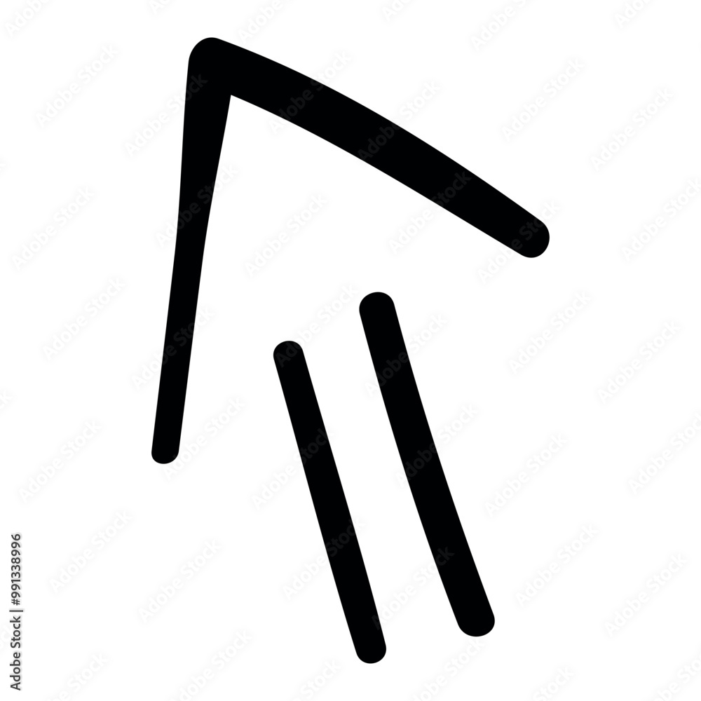 Single hand draw black and white arrow up with streaks in doodle, flat style isolated on white background. Vector illustration sketch design element.Icons. Single hand draw black and white arrow up with streaks in doodle, flat style isolated on white background. Vector illustration sketch design element.Icons.