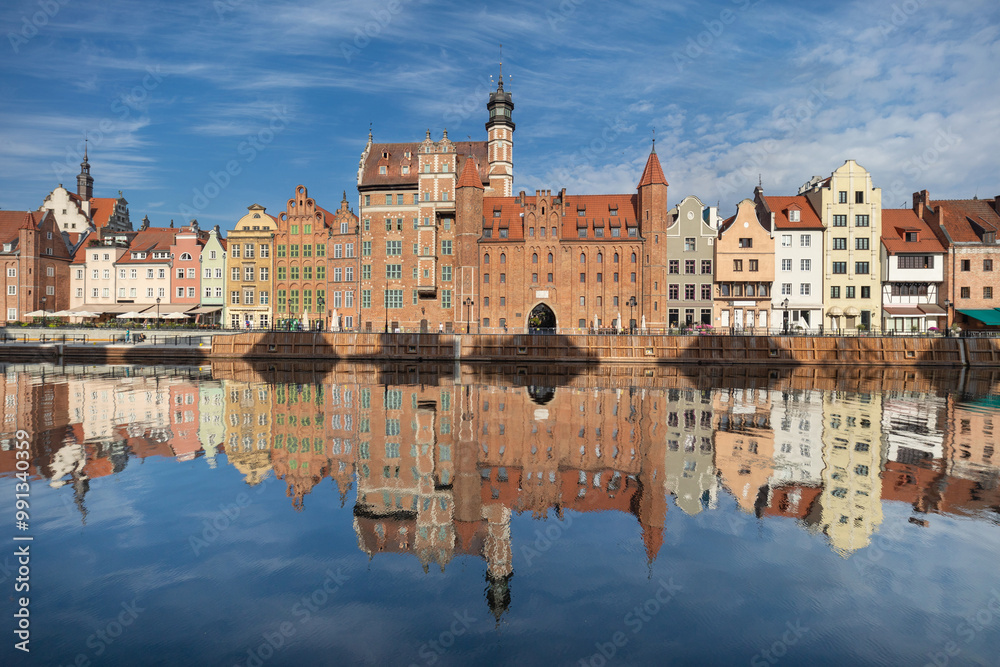 Picturesque embankment of the old town of Gdansk Picturesque embankment of the old town of Gdansk