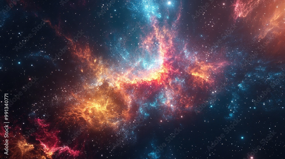Glowing space background with intricate digital artwork, creating a stunning, radiant design perfect for wallpaper Glowing space background with intricate digital artwork, creating a stunning, radiant design perfect for wallpaper
