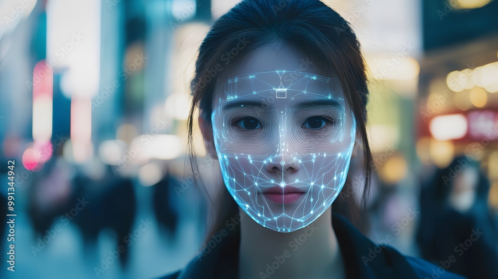 AI-powered facial recognition in a public security surveillance system AI-powered facial recognition in a public security surveillance system