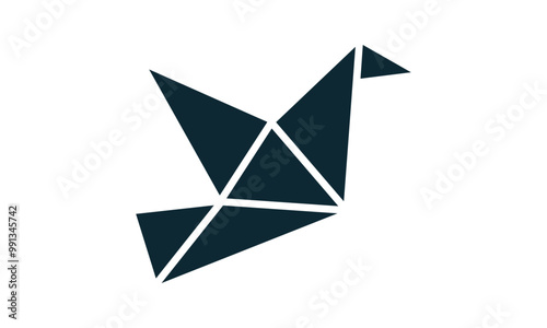 Free Download origami bird logo - GFXLoad