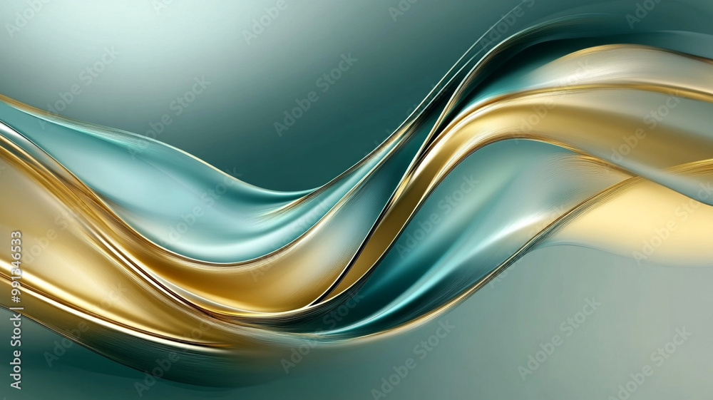 Obraz premium Smooth Abstract Background with Flowing Curves