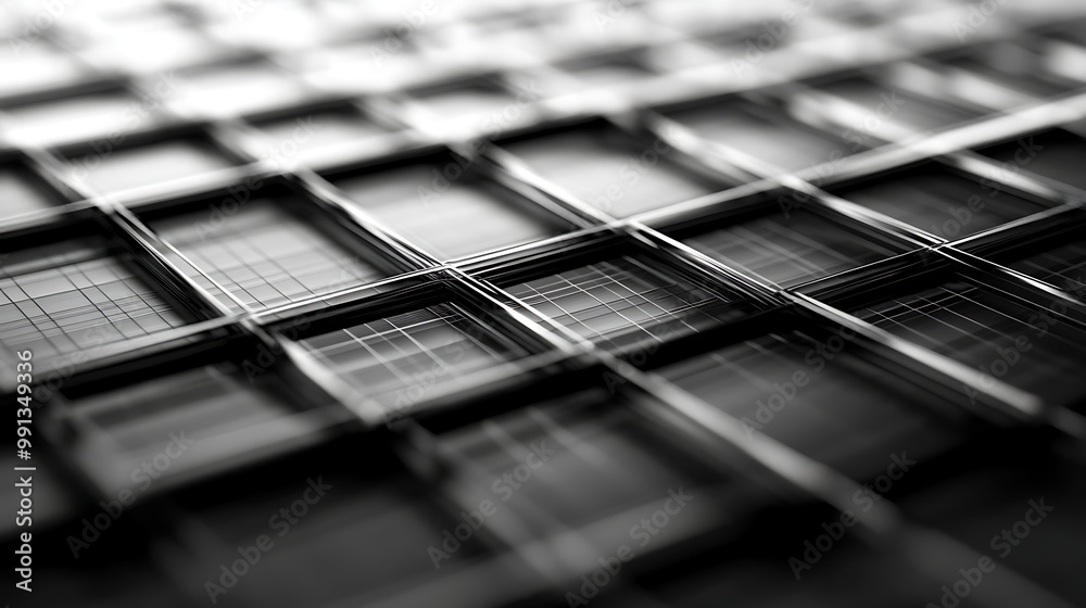 A black and white abstract grid texture with intersecting lines and varying thicknesses A black and white abstract grid texture with intersecting lines and varying thicknesses