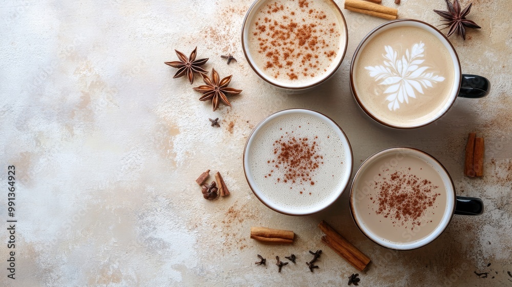 Chai Latte Stock Photo Prompts (Beautifully Laid Out with Space for Text). Chai Latte Stock Photo Prompts (Beautifully Laid Out with Space for Text).