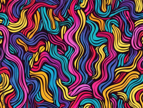 Wallpaper Mural Vibrant, swirling design in a variety of bright colors Torontodigital.ca