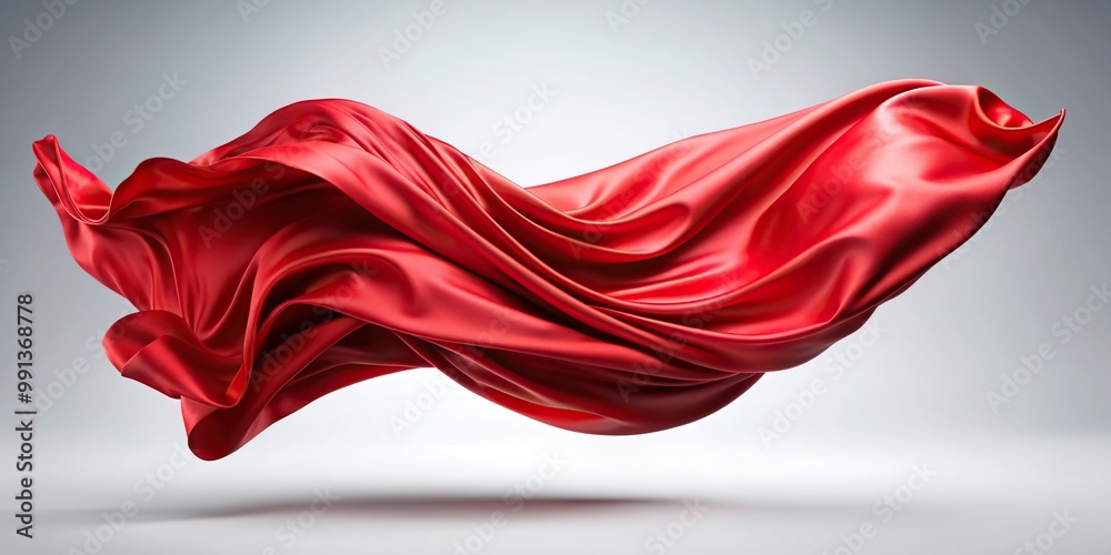 Abstract red cloth falling Satin fabric flying in the wind, satin, movement, artistic, material, background,red, photography, smooth, fluttering, motion, abstract, decorative, artistic