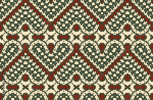 Baroque Ndebele Traditional Pattern Drawingfolk Embroidery, Aztec Geometric Ornament Print. Design for Carpet, Wallpaper, Clothing, Wrapping, Fabric